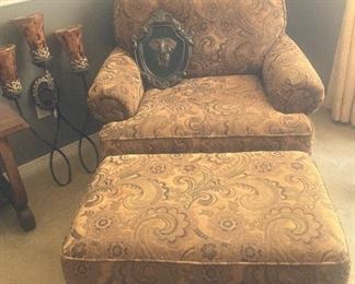 Chair and matching ottoman