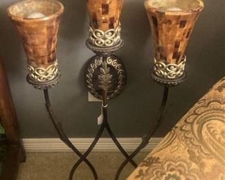 One of two handsome wall sconces