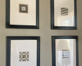 Framed stitch-work