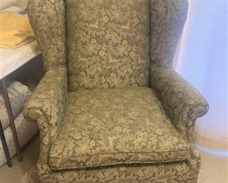 Upholstered wingback chair