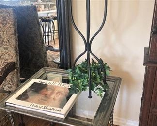 Metal barley twist style side table