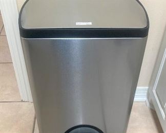 Stainless steel trash can