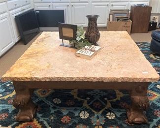 Large granite top coffee table