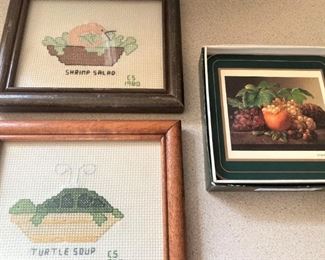 More cross-stitch; coasters