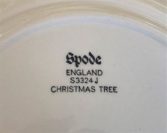 Spode "Christmas Tree" dishes