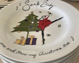 "Santa Baby . . ." Christmas dishes