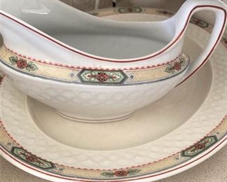 English china gravy boat and underplate