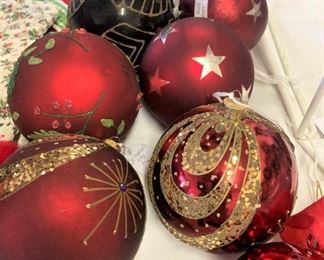 Red Christmas tree balls