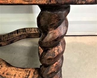 Thick barley twist legs