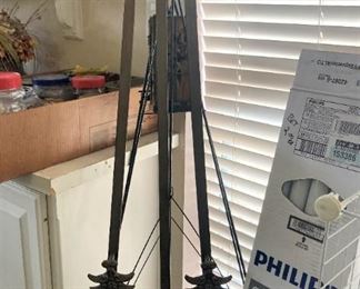 Large easel; Phillips bulbs