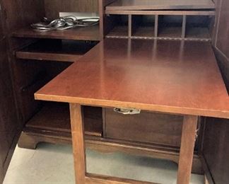  .  .  .  folds out to make a desk