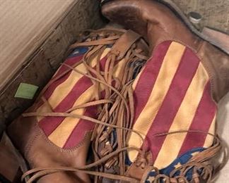 Boots with American flag