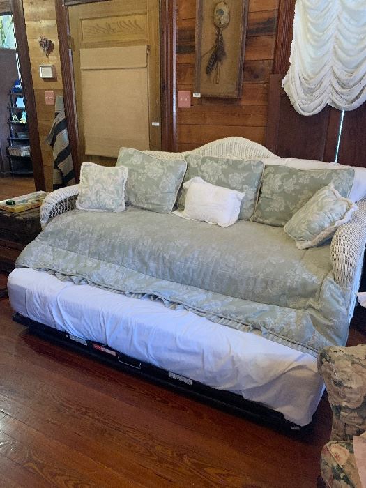 Daybed with trundle.  60w x 43d x 44h