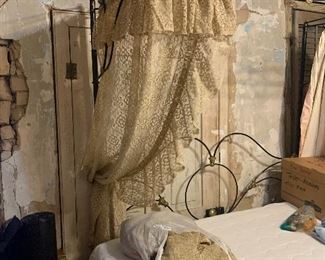 Iron half tester  (Queen) to hold mosquito netting...perfect for your Princess!