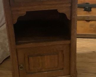 A German nightstand with marble top