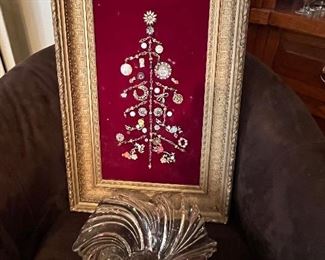 Jeweled framed Christmas tree!