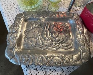 Arthur Court bunny tray (just in time for Easter!)