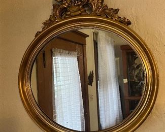 Gold framed eagle mirror