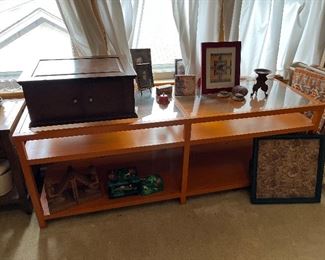 Orange shelving unit!