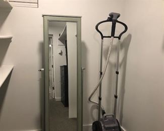 Shabby Chic Jewelry Armoire with Mirror