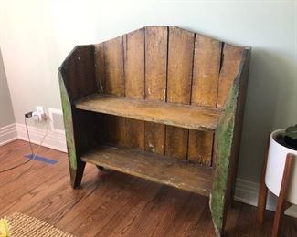 Antique Bucket Bench with layers or original paint; $800