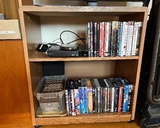 Small bookcase, CD's and DVD's