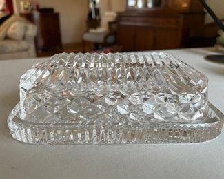 Waterford covered butter dish