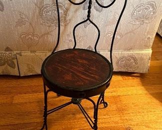 Antique child's ice cream chair