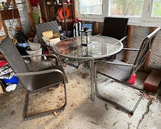 Patio table and 4 chairs