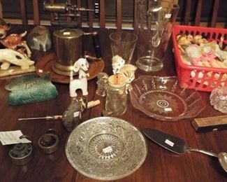 Vintage locks and figurines
