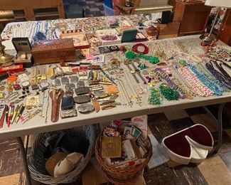 Costume jewelry, Advertising , belt buckles, pocket knives, lighters, necklaces, pens, watches, crosses