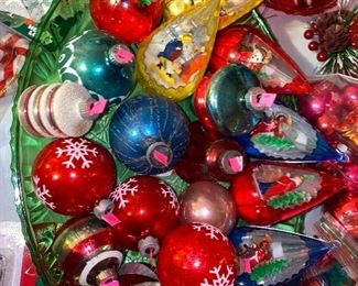 Vintage ornaments, shiny bright