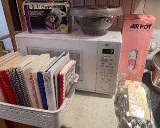 Microwaves, silverware, cookbooks, AirPot