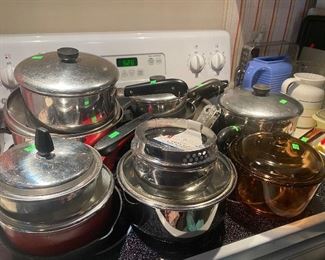 Pots and pans, cookware, pitchers