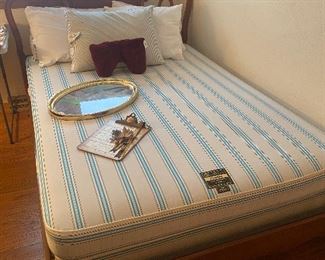 Full size bed, mattress and box spring, has matching furniture to bed frame