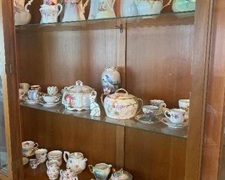 China, Tea cups, sugar and cream dishes, tea pots, pitchers