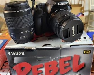 CANON REBEL T3 EOS AND 2 CANON LENS