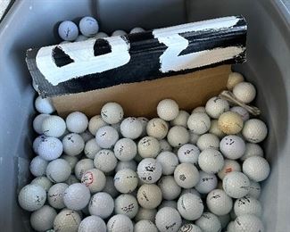 Tub full of Golf Balls