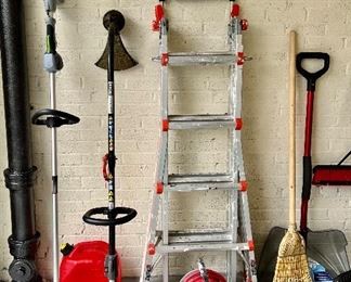 EGo Power String Trimmer, Ryobi Weed Wacker & Little Giant Mega Max Adjustable Ladder