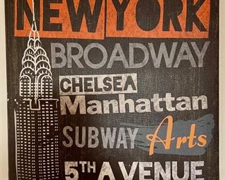 "New York" Stretched Canvas Print