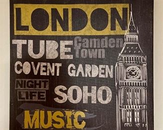 "London" Stretched Canvas Print
