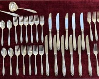 INTERNATIONAL STERLING "PRELUDE"                                        SERVICE FOR 11. 4 PIECE PLACE SETTING. WITH 2 SERVING PIECES                                                                                                     TOTAL OF 46 PIECES                               