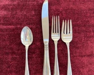 STERLING. "PRELUDE". 4 PIECE PLACE SETTING