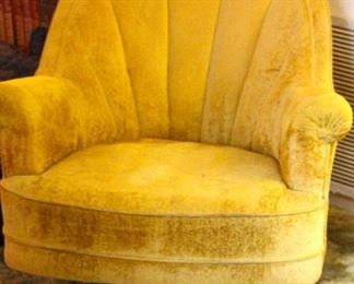 MCM Gold Swivel Chair