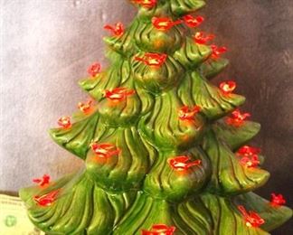 Vintage Lighted Ceramic Christmas Tree