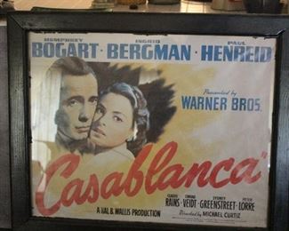 Heavy Framed Casablanca Poster