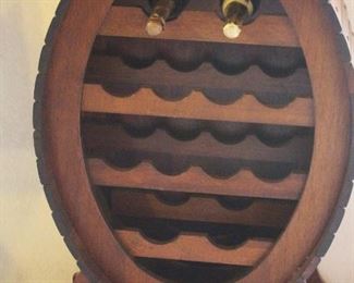 Nice Cherry Wood Slatted Wine Cabinet