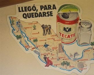 Tecate with Mexico Map
