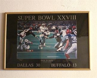 Super Bowl XXVIII Framed Mirror