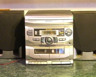 Nice Sharp 3 CD Disc Player and Dual Cassette Player